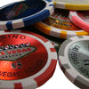 Las Vegas 14 Gram Clay Poker Chips in Wood Carousel - 200 Ct.