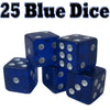 25 Blue Dice - 16 mm