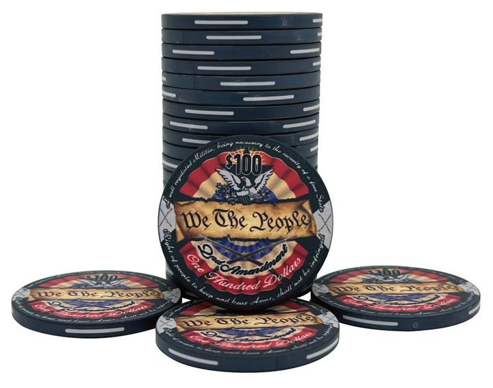 The 2nd Amendment Ceramic Poker Chip - $100