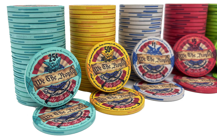 The 2nd Amendment Ceramic Poker Chip - Stacks Side