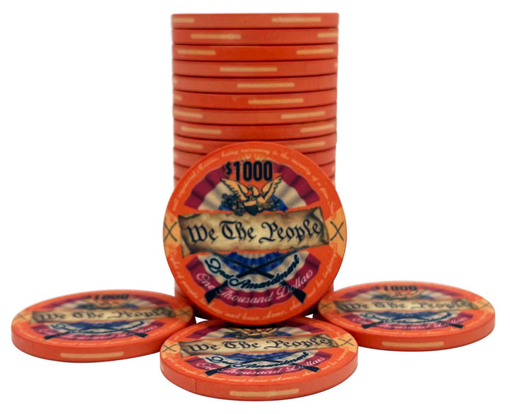 The 2nd Amendment Ceramic Poker Chip - $1000