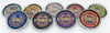 The 2nd Amendment Ceramic Poker Chip Sample Pack - Collectors Edition In Air-Tite Acrylic Single Chip Cases