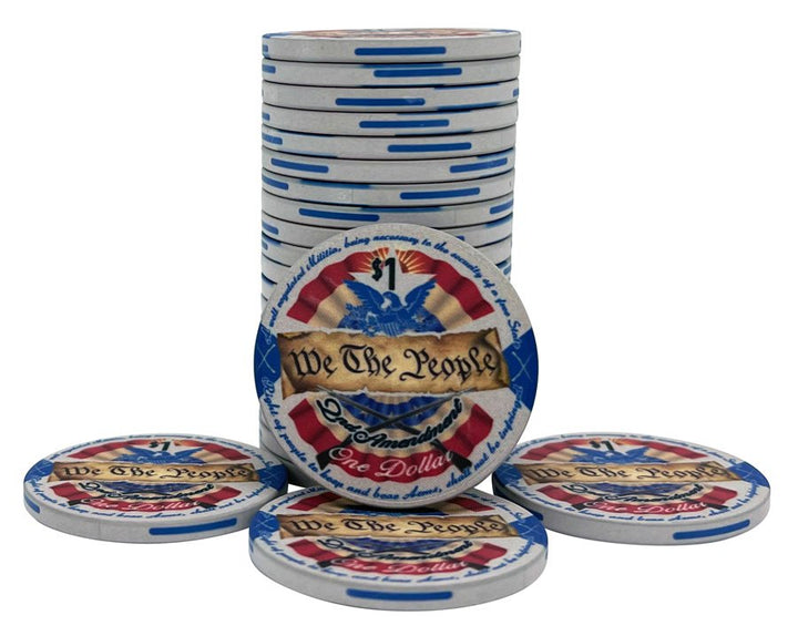 2nd Amendment Ceramic Poker Chip - $1