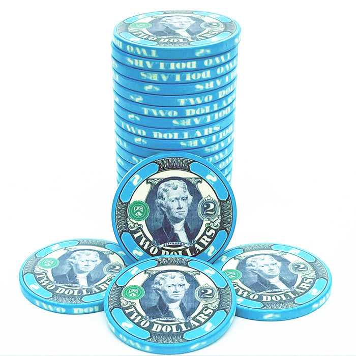 10 Gram Ceramic Custom Poker Chips - Semi Custom - Dead Presidents