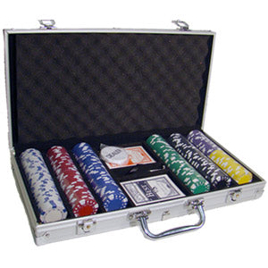 Diamond Suited 12.5 Gram ABS Poker Chips in Standard Aluminum Case - 300 Ct.