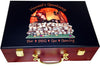 Howard's Speakeasy 300 Capacity Custom Printed Mahigany Wood Poker Case