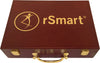 300 Capacity Mahogany Cutom Engraved Wood Poker Case With Gold Color Fill - rSmart Design