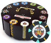 Rock &amp; Roll 13.5 Gram Clay Poker Chips in Wood Carousel - 300 Ct.