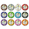 Desert Heat 13.5 Gram Clay Poker Chips in Wood Carousel - 300 Ct.