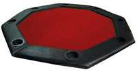 48&quot; Red Felt Octagon Folding Table Top w/ Padded Rail