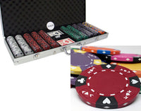 Ace King Suited 14 Gram Clay Poker Chips in Standard Aluminum Case - 500 Ct.