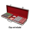 500 Capacity Aluminum Red Interior Poker Chip Case