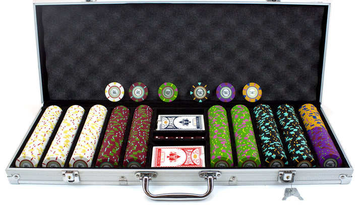 The Mint 13.5 Gram Clay Poker Chips in Standard Aluminum Case - 500 Ct.
