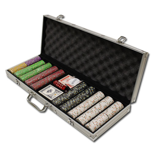 Bluff Canyon 13.5 Gram Clay Poker Chips in Standard Aluminum Case - 500 Ct.