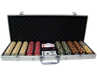 Nile Club 10 Gram Ceramic Poker Chips in Standard Aluminum Case - 500 Ct.