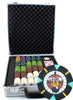 Rock &amp; Roll 13.5 Gram Clay Poker Chips in Deluxe Aluminum Case - 500 Ct.