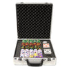 King's Casino 14 Gram Clay Poker Chips in Deluxe Aluminum Case - 500 Ct.