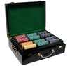 Coin Inlay 15 Gram Clay Poker Chips in Wood Hi Gloss Case - 500 Ct.
