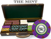  The Mint 13.5 Gram Clay Poker Chips in Wood Walnut Case - 500 Ct.
