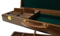 500 Capacity Walnut Wooden Poker Chip Case