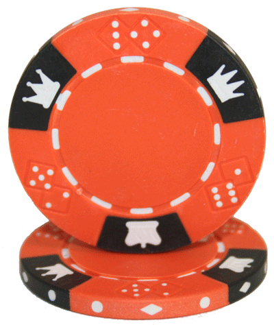 Custom Hot Stamped Poker Chips - 11.5 Gram Triple Crown - Letters & Denominations