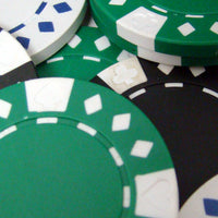 Diamond Suited 12.5 Gram ABS Poker Chips in Acrylic Carrier - 600 Ct.