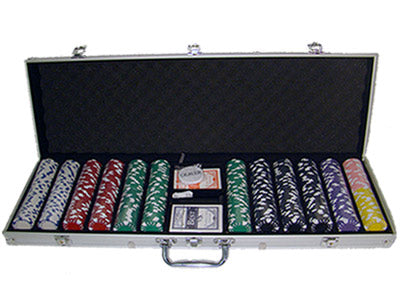 Diamond Suited 12.5 Gram ABS Poker Chips in Aluminum Case - 600 Ct.