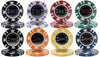Coin Inlay 15 Gram Clay Poker Chips in Acrylic Carrier - 600 Ct.