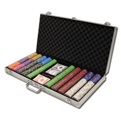 Gold Rush 13.5 Gram Clay Poker Chips in Aluminum Case - 750 Ct.