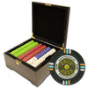 Gold Rush 13.5 Gram Clay Poker Chips in Wood Mahogany Case - 750 Ct.