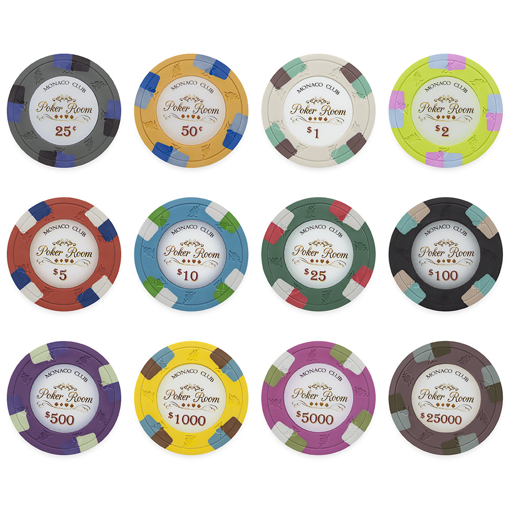 Rock & Roll 13.5 Gram Clay Poker Chips in Wood Carousel - 300 Ct. – Poker  Chip Lounge