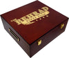 750 Capacity Mahogany Wood Poker Case With Gold Color Fill - Behrad Design