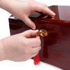 750 Capacity Glossy Wooden Mahogany Poker Chip Case - Lock