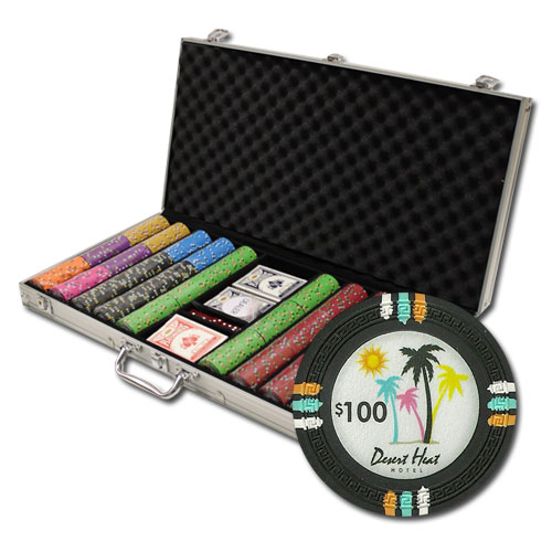 Desert Heat 13.5 Gram Clay Poker Chips in Aluminum Case - 750 Ct.