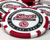 11.5 Gram 8 Stripe Custom Inlay Poker Chip Sample Pack - 7 chips