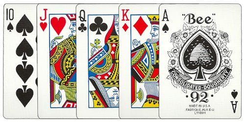 Bee No. 92 Diamond Back Club Special Red Blue Poker Size Regular Index Double Deck Set