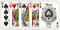 Bee No. 92 Diamond Back Club Special Red Blue Poker Size Regular Index Double Deck Set  - Qty 12