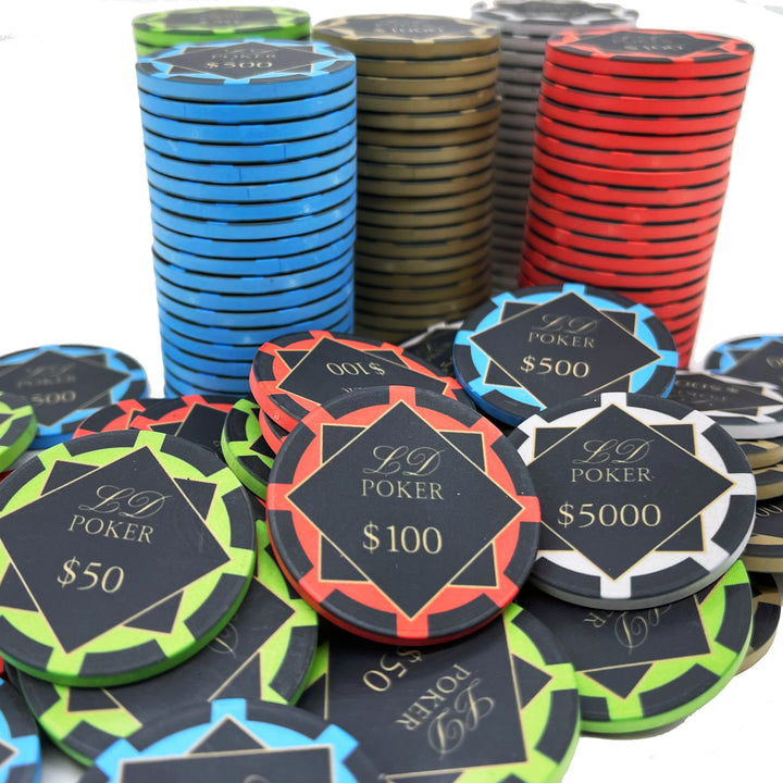 Custom Ceramic Poker Chips Contemporary Design Template