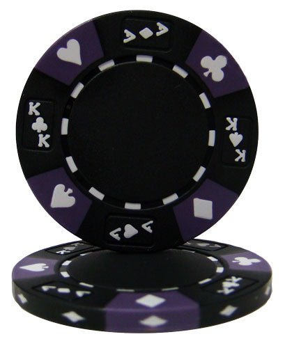 Ace King Suited 14 Gram Clay Poker Chips in Acrylic Carrier - 1000 Ct.