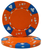 Ace King Suited 14 Gram Clay Poker Chips in Wood Carousel - 300 Ct.