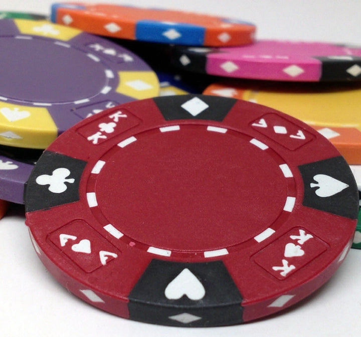 Ace King Suited 14 Gram Clay Poker Chips in Deluxe Aluminum Case - 500 Ct.