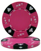 Fichas de póquer de arcilla Ace King Suited de 14 gramos en caja de aluminio estándar - 500 ct.