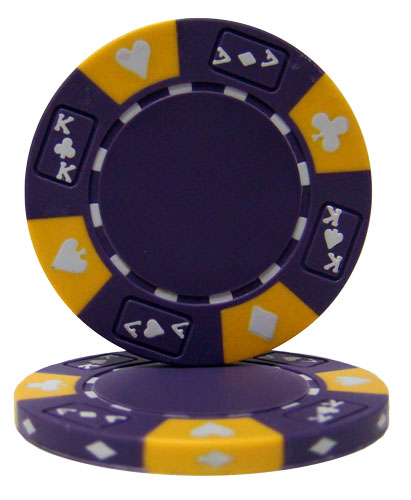 Fichas de póquer de arcilla Ace King Suited de 14 gramos en estuche de aluminio - 600 ct.