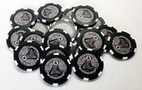 11.5 Gram Prestige Series All-In Custom Poker Chip Sample Pack - 7 chips