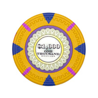 The Mint - Fichas de póquer de arcilla de 13,5 gramos en soporte acrílico - 600 ct.
