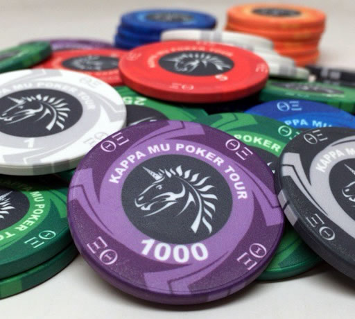 Arrow Series 10 Gram Ceramic Custom Poker Chip Sample Pack - 7 chips