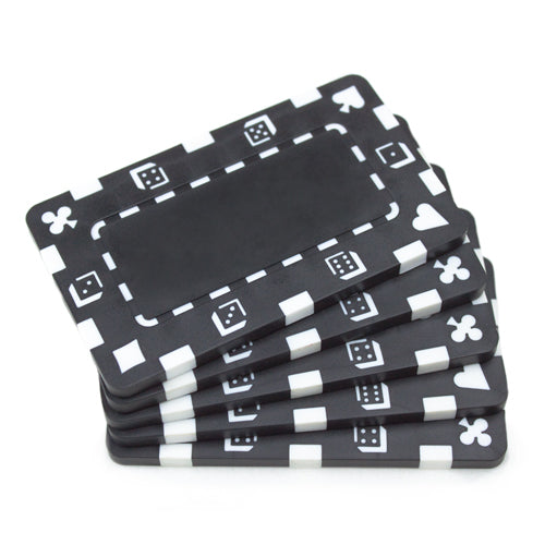 Rectangular Blank Black Poker Plaques - Qty 5