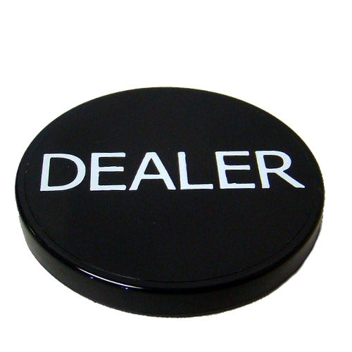 Black Plastic Dealer Button