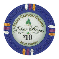 Bluff Canyon 13.5 Gram Clay Poker Chips in Rolling Aluminum Case - 1000 Ct.