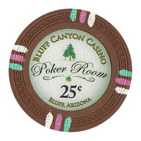 Fichas de póquer de arcilla Bluff Canyon de 13,5 gramos en carrusel de madera - 300 ct.